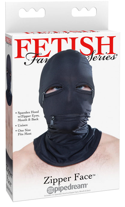 Mascara BDSM unisex Fetish Fantasy Series - Zipper Face Hood