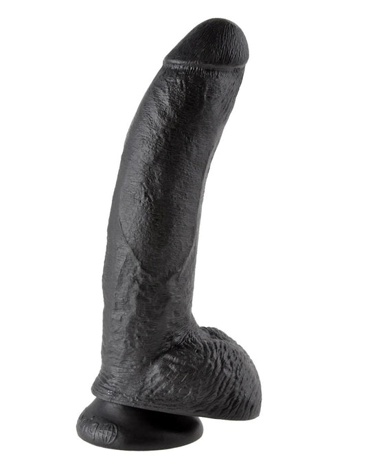 Dildo Real King Cock 9 Pulgadas Con Bolas Y Ventosa 22cm 9" Cock with Balls Black