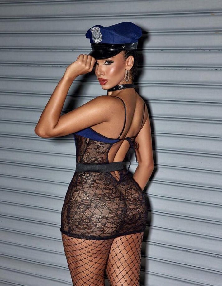 Lencería Disfraz De Mujer Policía Para Mujer Ropa Interior Sexy Medias lenceria
