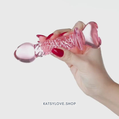 Hermoso Juguetes Anal Dildo Consolador Cristal Icicles 82 Estimulador Rosa
