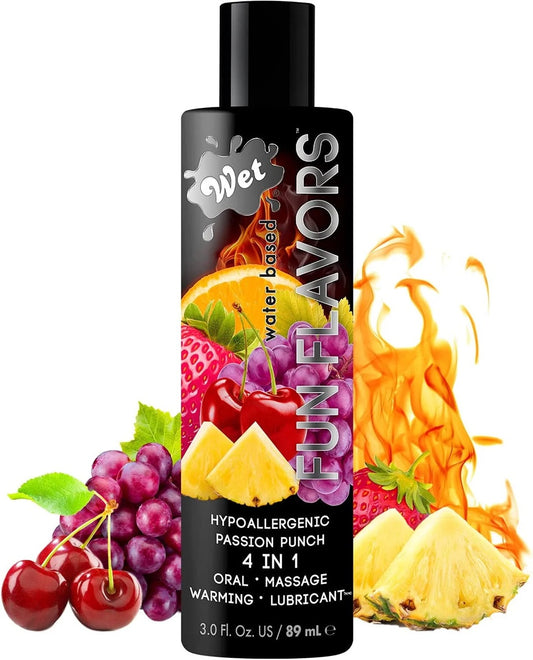 Lubricante Wet Fun Flavors Sexy Sabor Wet Fun Flavors Passion Punch  3oz 89ml