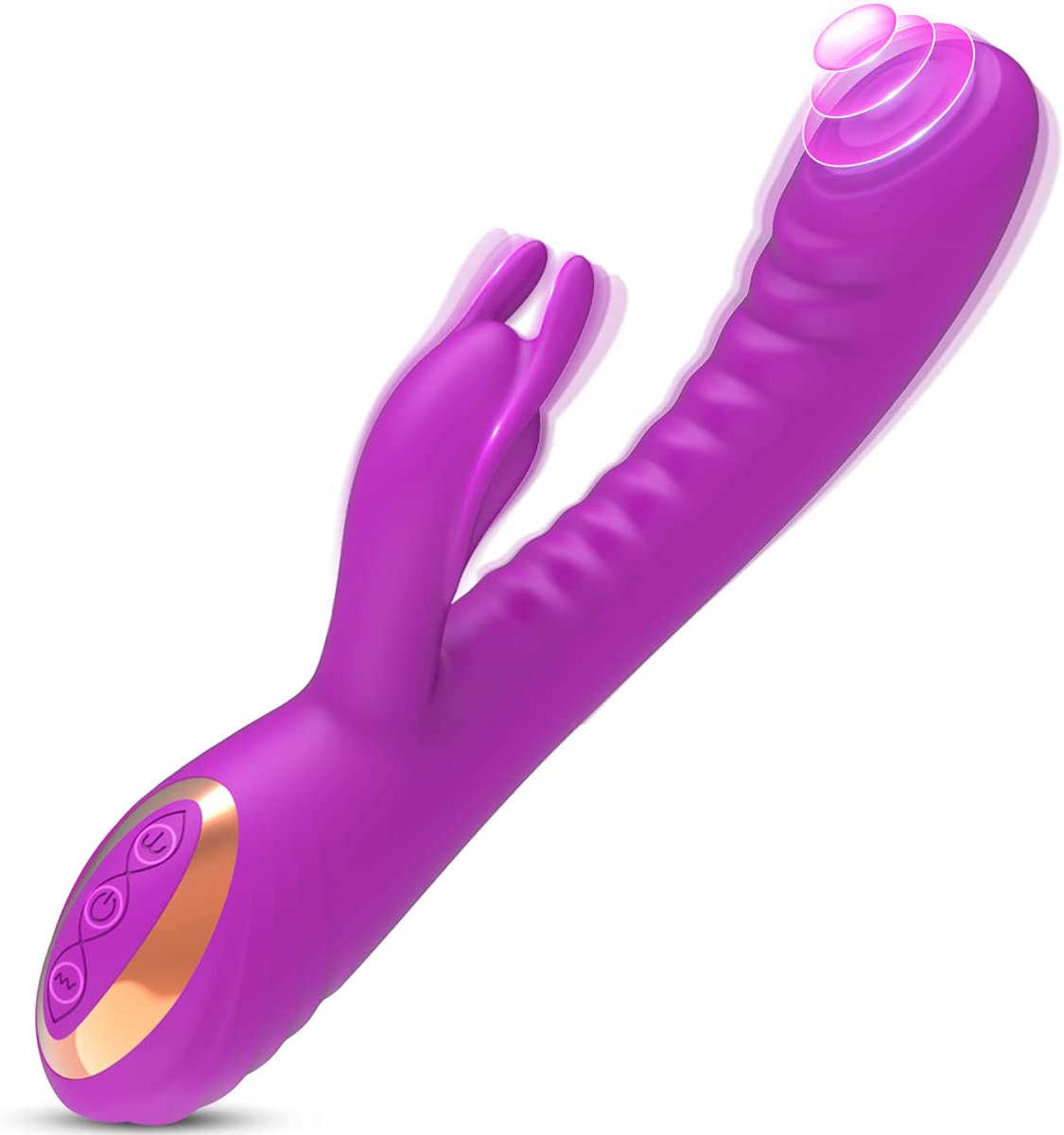 Vibrador Empuje Recargable Estimula Punto G Clitoris EXCITER THUMPING G-SPOT VIBE-PURPLE