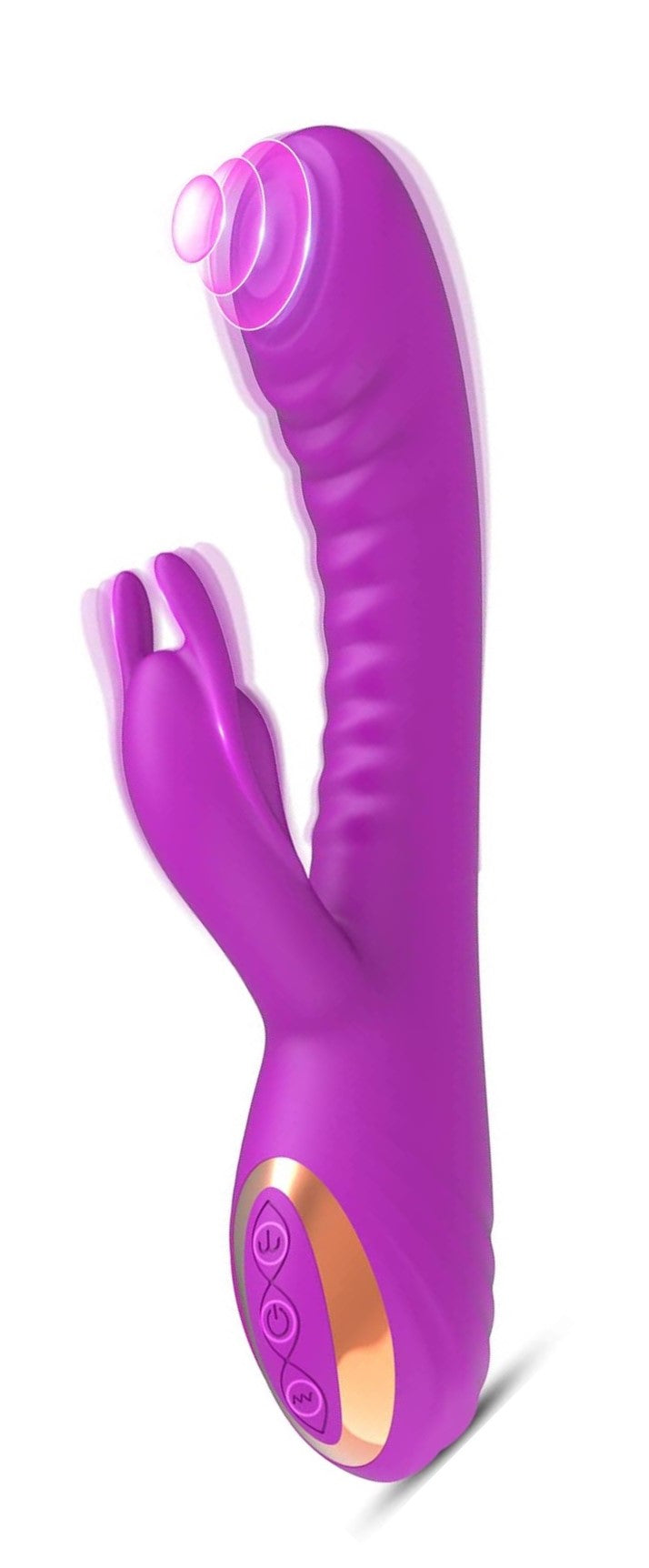 Vibrador Empuje Recargable Estimula Punto G Clitoris EXCITER THUMPING G-SPOT VIBE-PURPLE