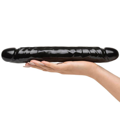 Dildo Doble Penetracion Juegos Pareja 30 Cm Consolador Veined Double Dong 12 Black