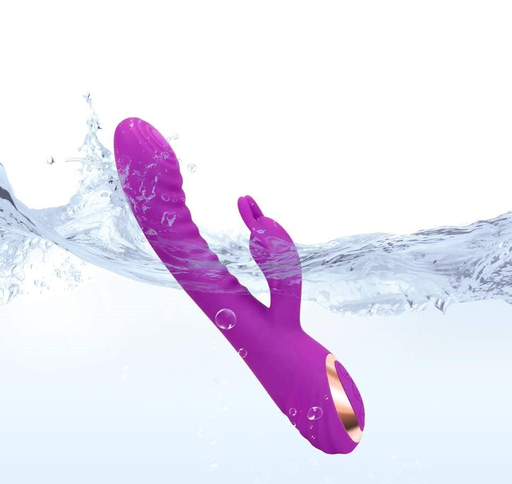 Vibrador Empuje Recargable Estimula Punto G Clitoris EXCITER THUMPING G-SPOT VIBE-PURPLE