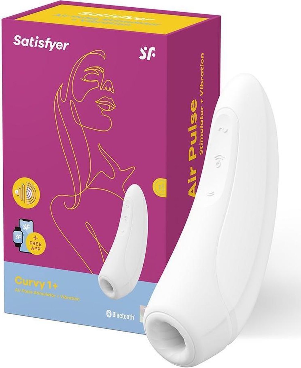 Estimulador De Clítoris Succionador Rechargeable Satisfyer App Enabled Curvy Toy