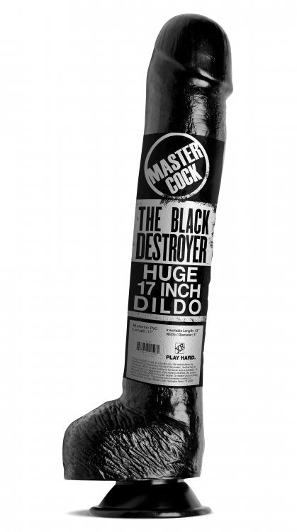 Dildo 43cm Pene Grande Negro The Destroyer Huge 17 Pulgadas The Black Destroyer Huge 17 Inch Dildo