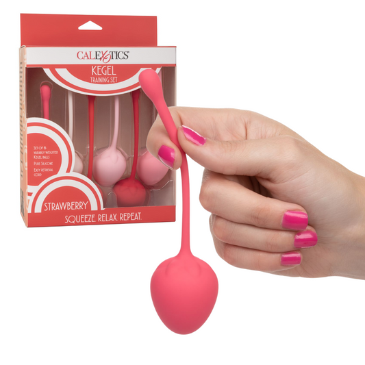 Bolas Kegel Silicon Ejercicios Piso Pelvico Set 6pz Fresitas Kegel Training Set Strawberry