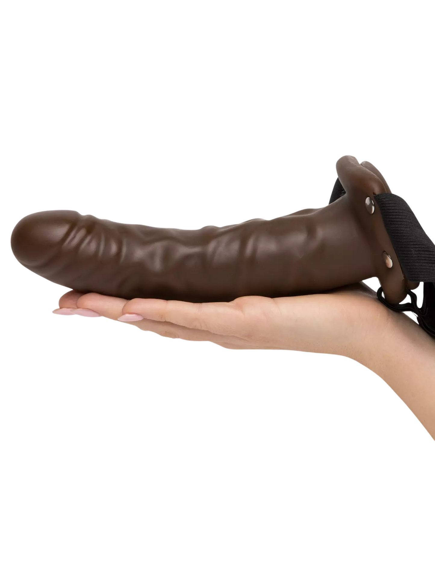 Arnés Con Dildo Hueco Extension Hollow Strap On 20cm Funda Fetish Fantasy Series 8" Hollow Strap-On - Brown/Black