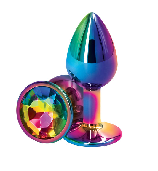 Plug Anal Chico Corazón Tamaño Principiante Rear Assets - Multicolor - Small - Rainbow
