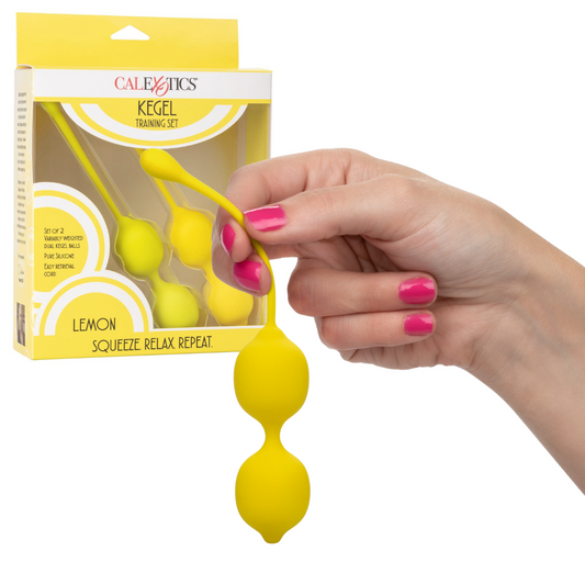 Bolas Kegel Silicon Ejercicios Piso Pelvico Set  Kegel Training Set Lemon