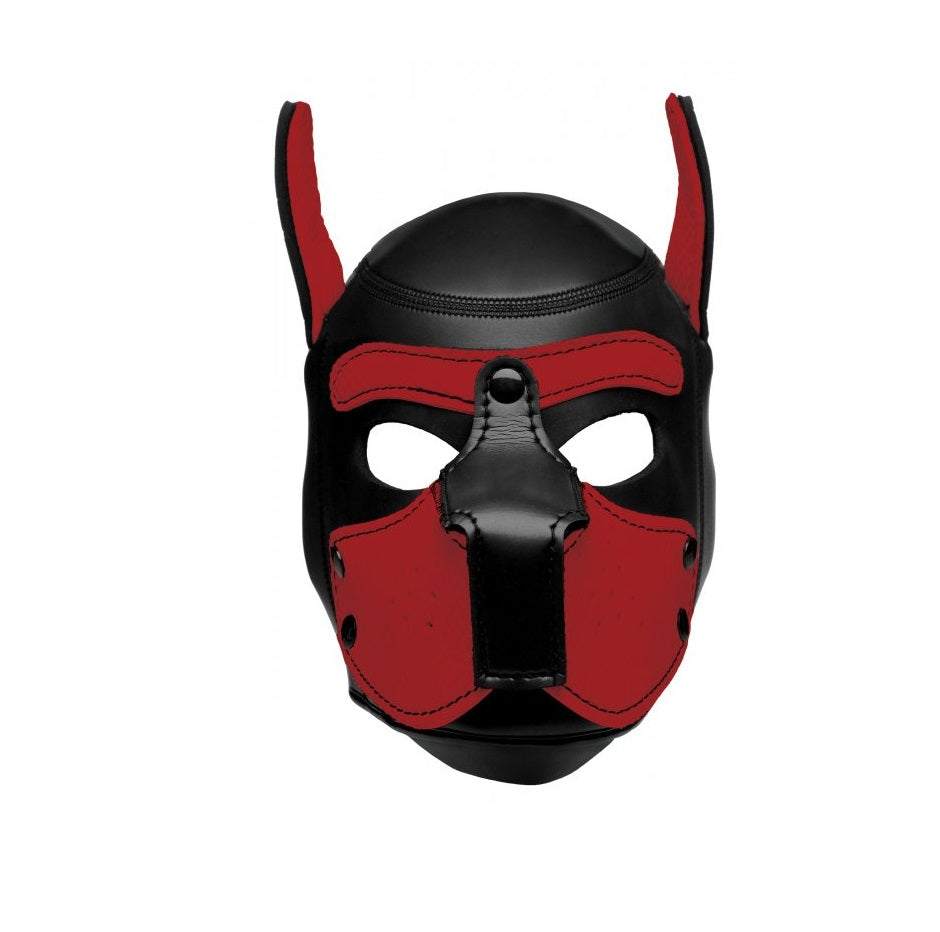 Mascara Perro De Neopreno Suave Disfraz De Perro Cosplay Gay Spike Neoprene Puppy Hood Red