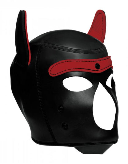 Mascara Perro De Neopreno Suave Disfraz De Perro Cosplay Gay Spike Neoprene Puppy Hood Red