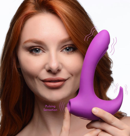 Succionador Clítoris Vibrador Estimulante Punto G Recargable 12X Lux Rocker Pulsing & Vibrating G-Spot Rabbit