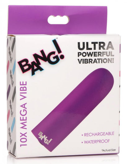 Mega Bala Vibradora Potente Masajeadora Recargable Bang! 10X Mega Vibrator - Purple