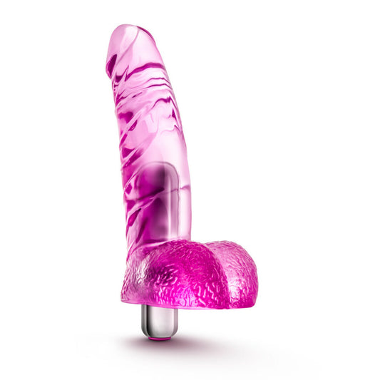 Dildo Anal Vaginal 14cm Pequeño Principiantes Ding Dong Naturally Yours - Vibrating Ding Dong - Pink