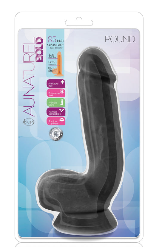 Dildo Grande Moreno Sensación Real Ventosa 21cm Negro Au Naturel Bold - Pound - 8.5 Inch Dildo