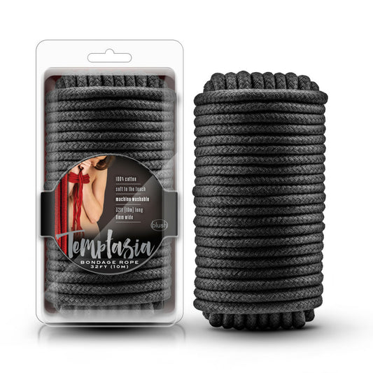 Cuerda Dominación Boundage Cuerdas Suave Bdsm 9.7m Temptasia - Bondage Rope - 32 Feet - Black