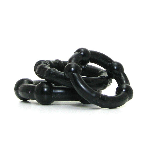 Anillo Retención Retardar Liga Para Pene Kit 3 Cock Ram Beaded Cock Rings