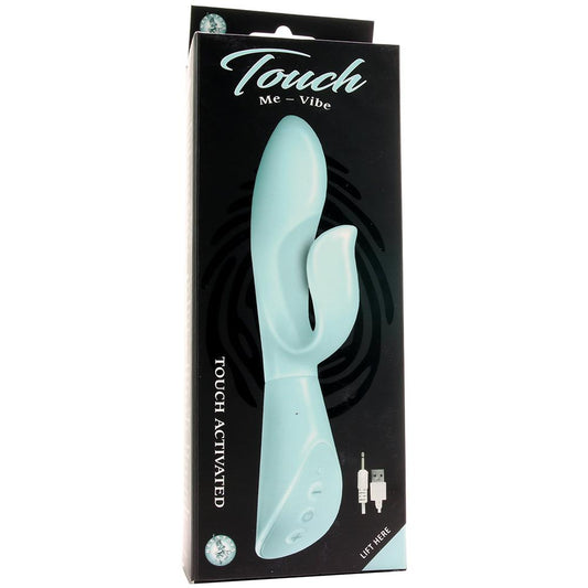 Vibrador Recargable Estimula Clitoris Activa Al Tacto Touch Me Touch Activated Rabbit Vibe in Teal