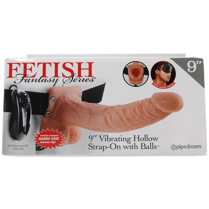 Arnés Dildo Hueco Vibrador Vibración 23cm Extensión Strap-on Asistente de Erección 9" Vibrating Hollow Strap-On