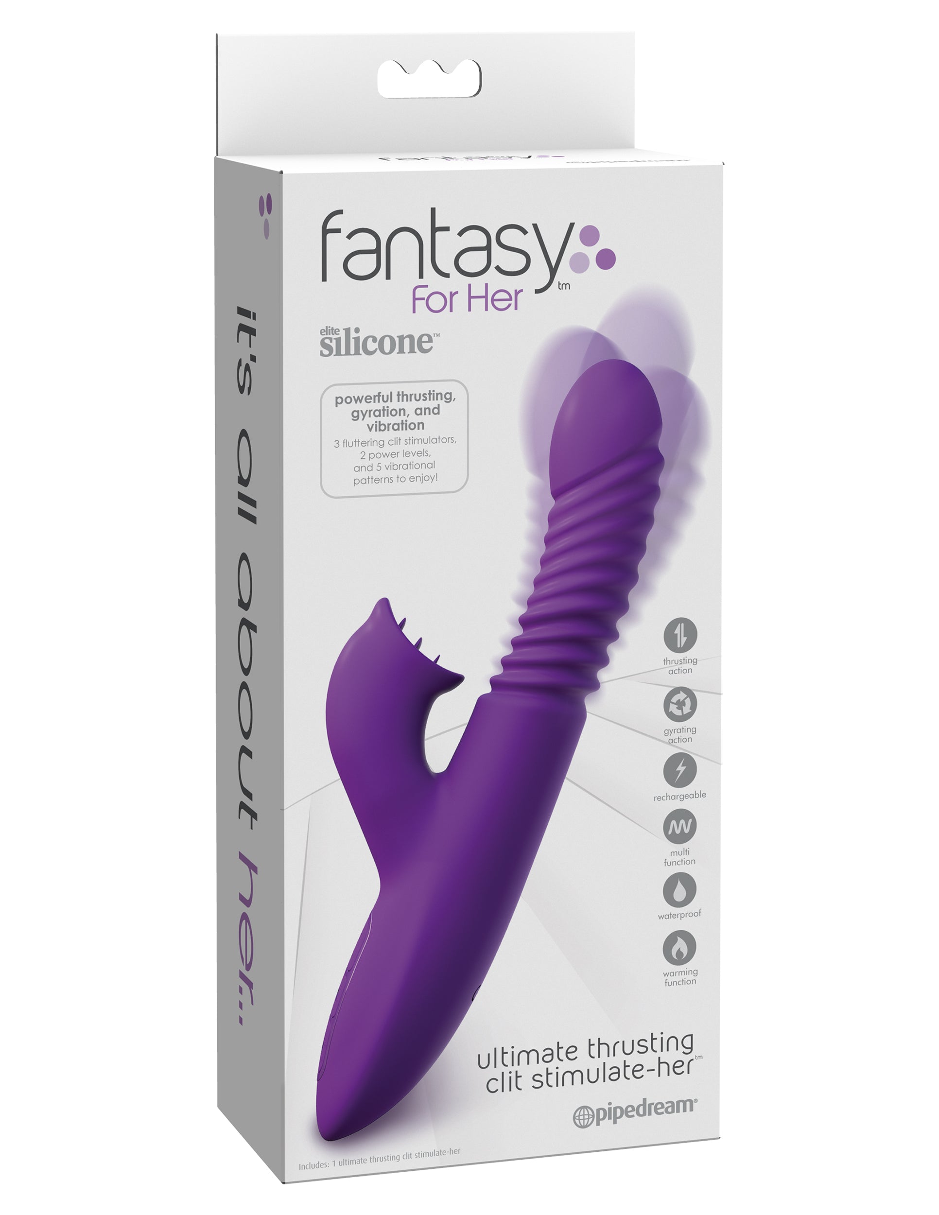 Vibrador Movimiento Rotación Estimulador Clitoris Caliente Ultimate  Thrusting Clit Stimulate-Her