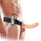 Arnes Dildo Hueco Vibrador 20cm Funda Extensión, Asistente de Erección Flesh
