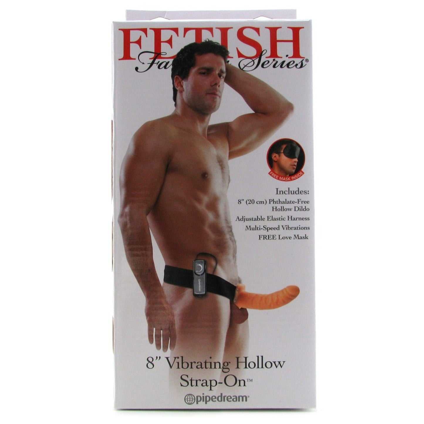 Arnes Dildo Hueco Vibrador 20cm Funda Extensión, Asistente de Erección Flesh