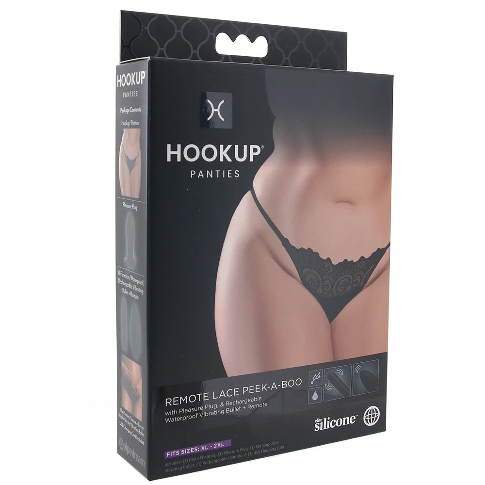 Tanga Bragas Con Bala Vibradora Control Remoto Hookup Remote Pleasure Plug With Peek-A-Boo Panty In OSXL